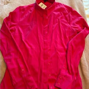 Express Fuchsia Button-Up Shirt